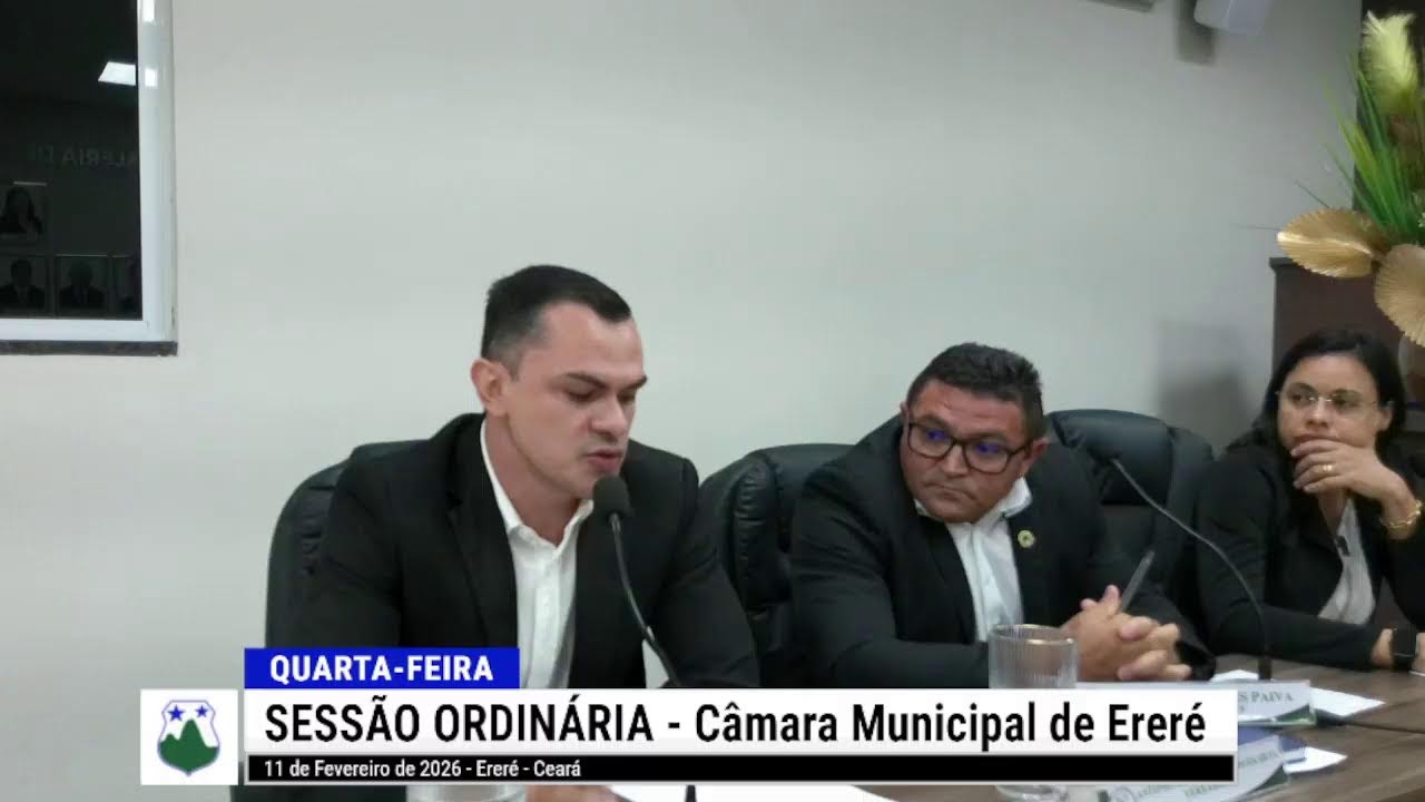 SESSÃO ORDINÁRIA  DA CÂMARA DE ERERÉ AO VIVO