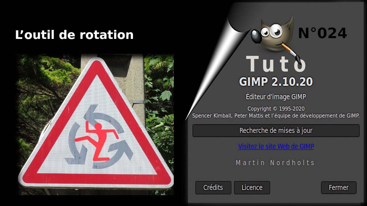 Tuto Gimp 2 10 20 pour débutant – 024   L’outil de rotation
