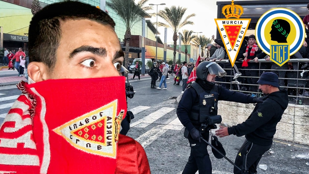 Polic&iacute;a vs Ultras! El Caos en el Cl&aacute;sico Murcia - H&eacute;rcules