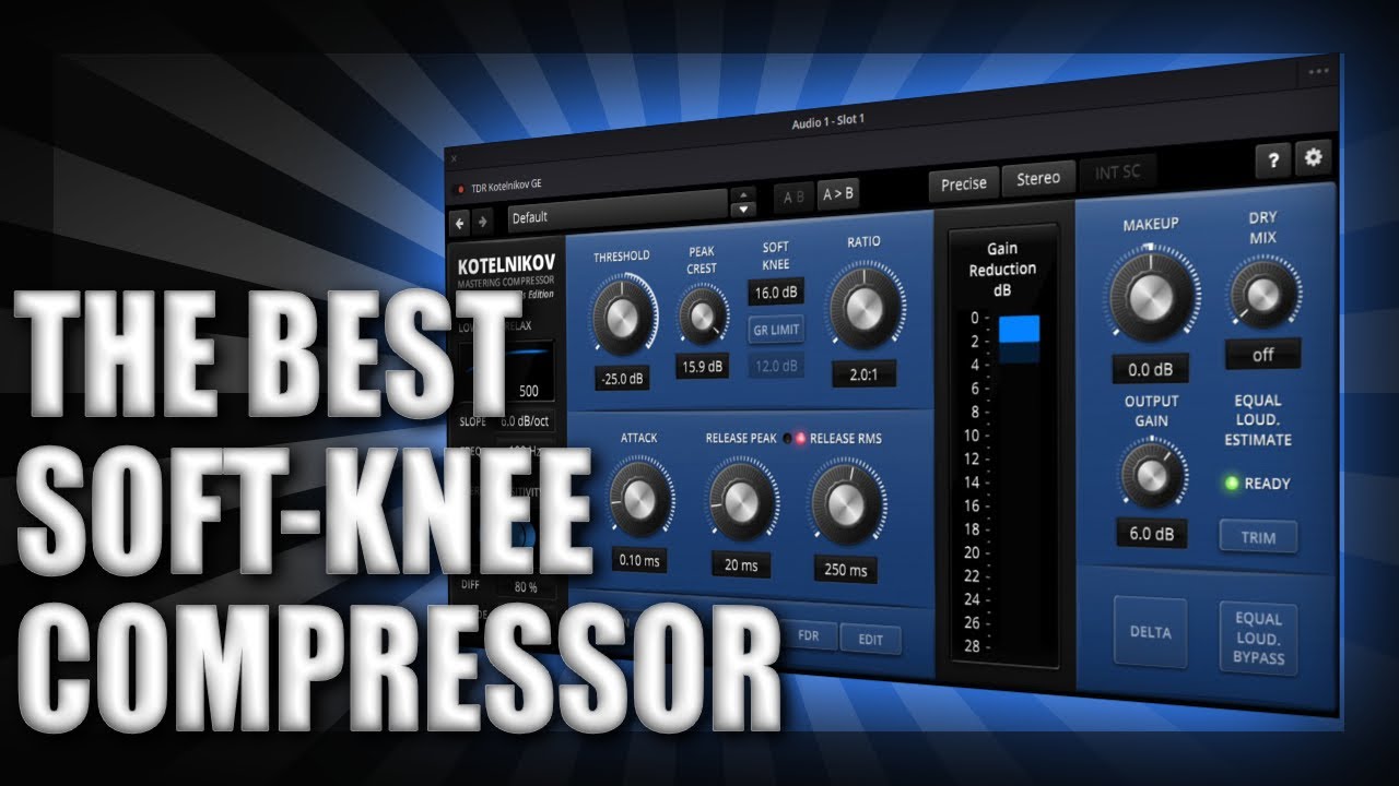 TDR Kotelnikov FREE & Gentlemen's Edition Demo & Review - The Best Soft-knee Audio Compressor