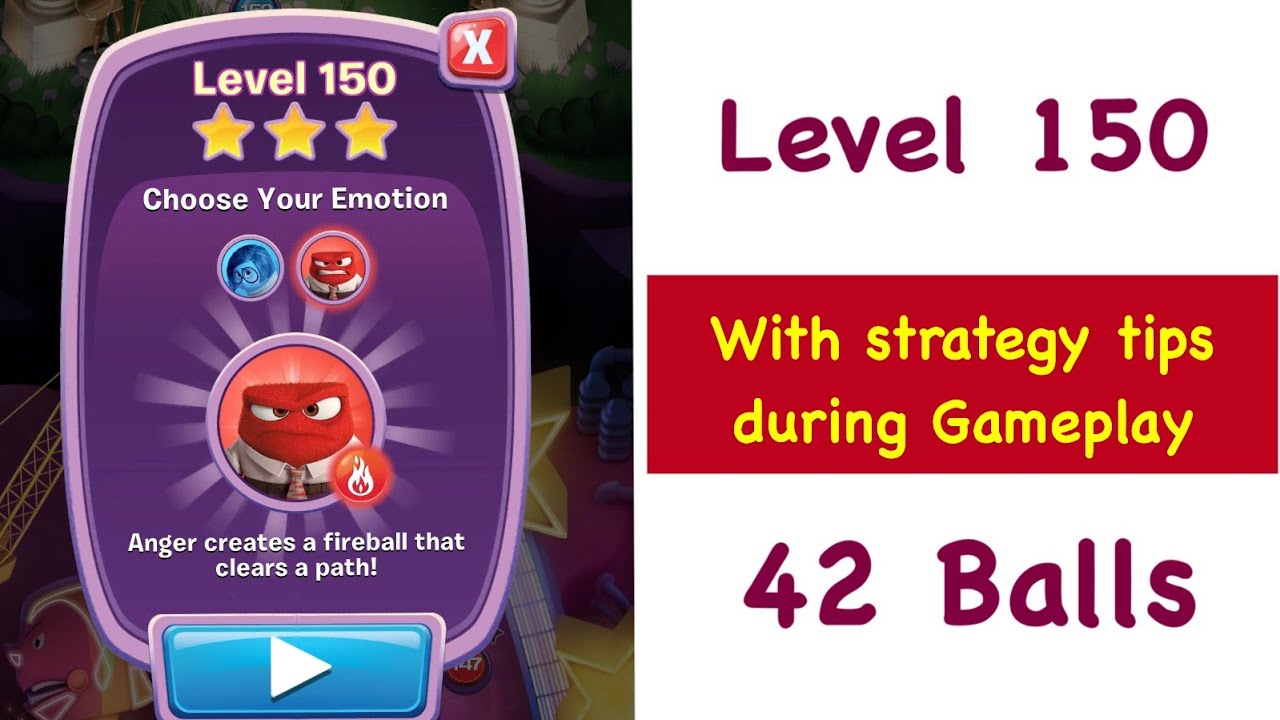 Inside Out Thought Bubbles Level 150 NEW Version 42 Balls Tips and Strategy Walkthrough