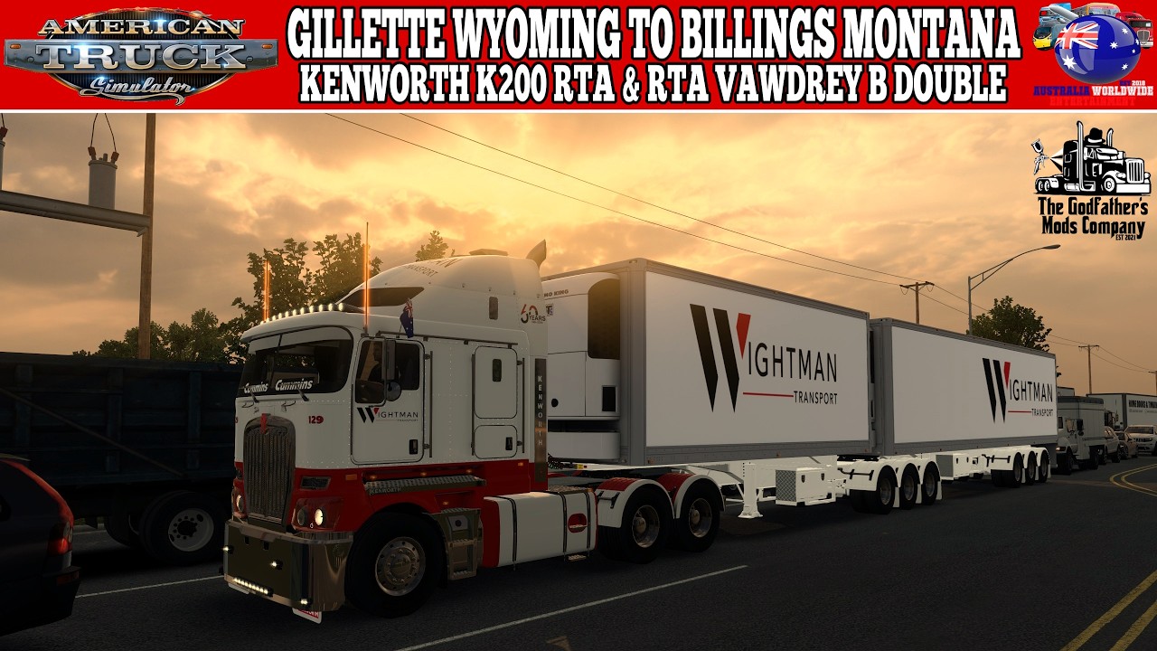 American Truck Simulator 1.57: Джилетт, Вайоминг — Биллингс, Монтана #грузоперевозки #австралия #ats