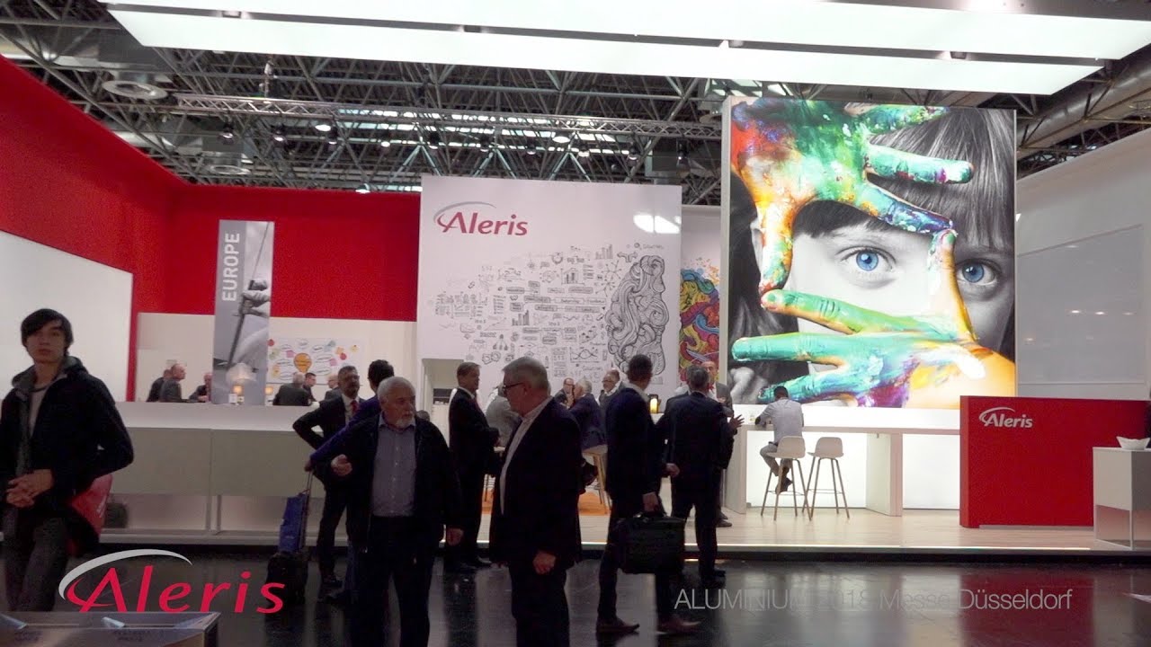 Video stand ALERIS - ALUMINIUM 2018 Messe D&uuml;sseldorf- iStandVideo