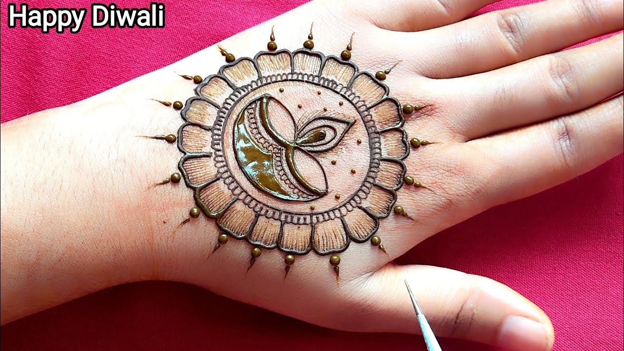 Very beautiful diwali special mehndi design 🪔Back hand mehndi design | Mehndi ka design | mehndi