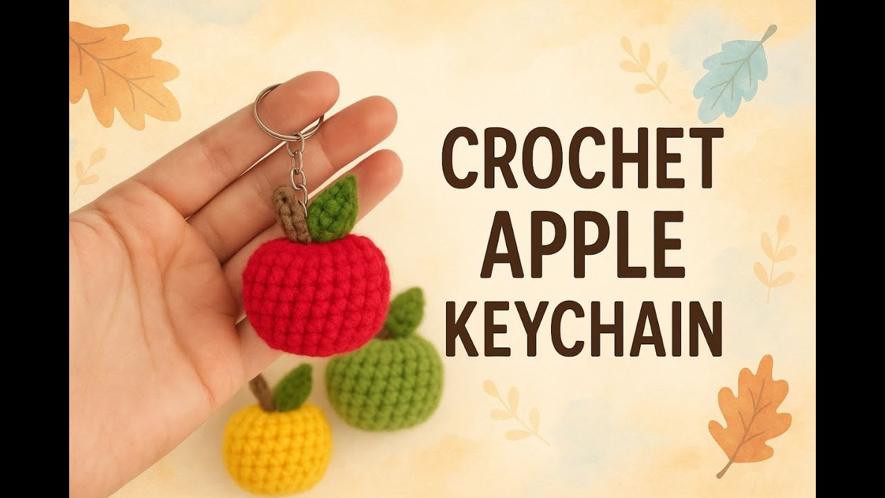 DIY Crochet Apple Keychain 🍎 | Easy Crochet Gift Idea