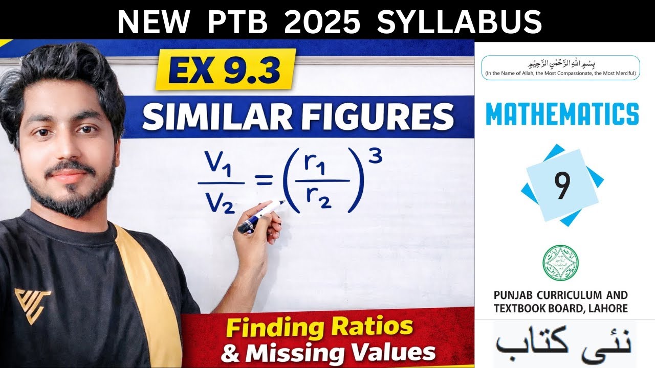 EX 9.3 | Ch 9 Similar Figures | Class 9 Math New PTB 2025 | Full Solution | 9th Maths