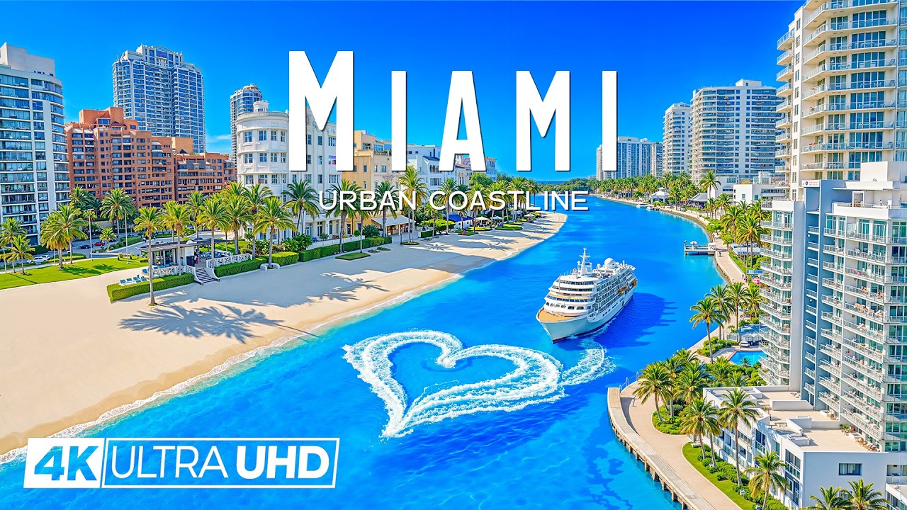 [4K] Miami 2026 🇺🇸 Explore Atlantic Beaches in Stunning Drone Footage with Deep House Chill