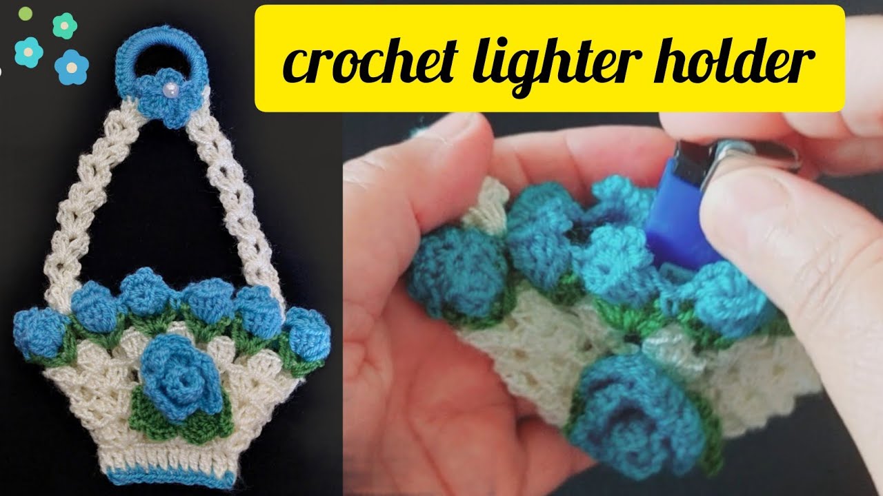 تزيين المطبخ/ كروشيه حامل الولاعة سهل وبسيط/ crochet lighter holder/super easy crochet