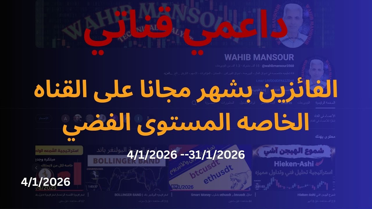 داعمي قناتي..الفائزين بشهر مجانا على قناتي الخاصه فضي 4/1/2026