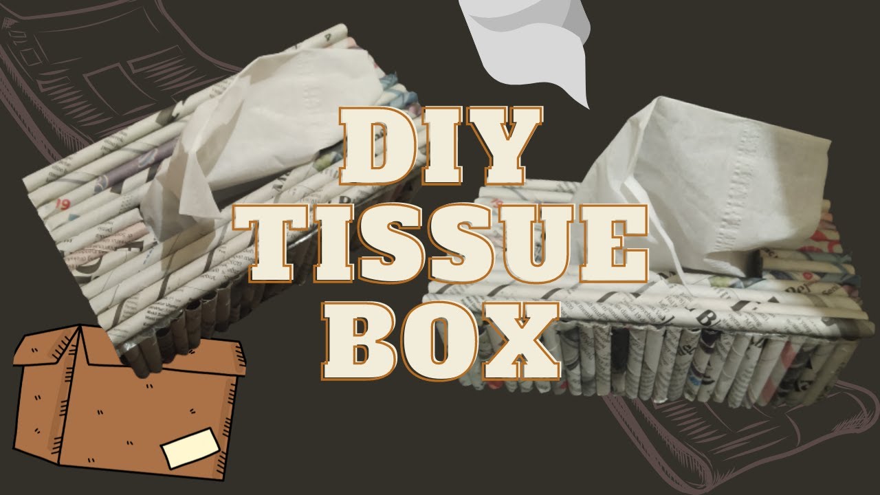 KOTAK TISU DARI KORAN || DIY NEWSPAPER TISSUE BOX || KERAJINAN MAN 1 JEMBRANA