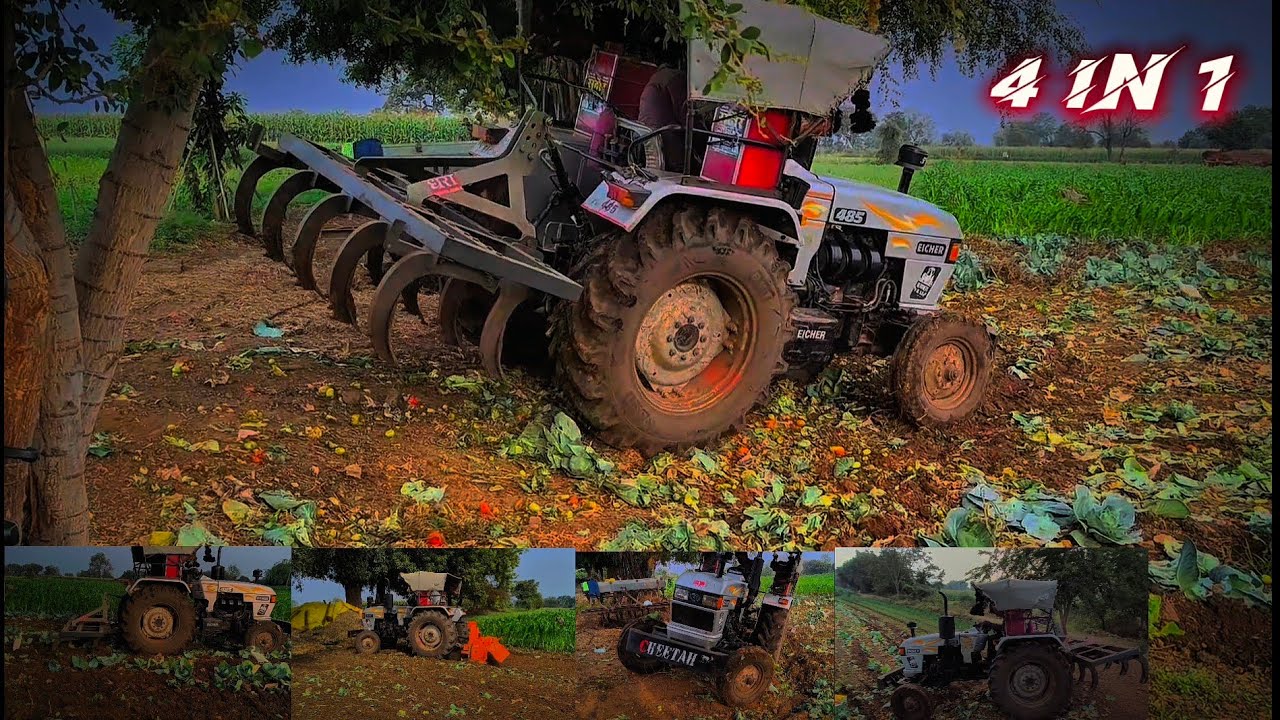 Eicher 485 cultivator rotavator 🥷 #viral #trending #farming #tractor 