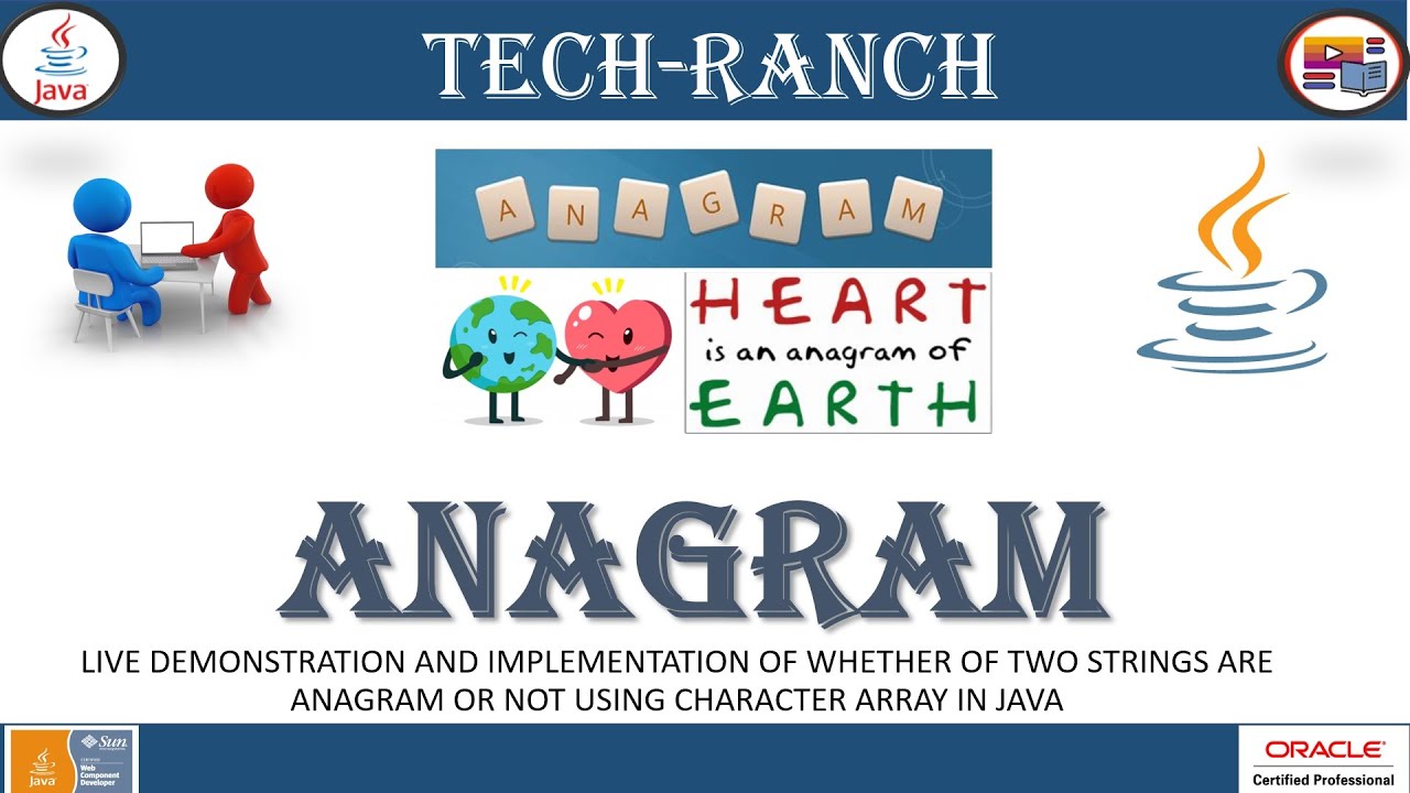 Live Implementation of Anagram Algorithm using String in Java | Java Coding Exercise | @TechRanch