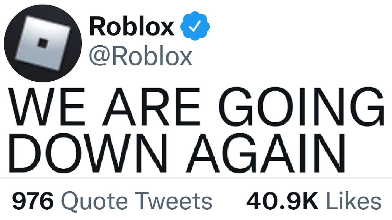 Why Roblox Is Going Down...