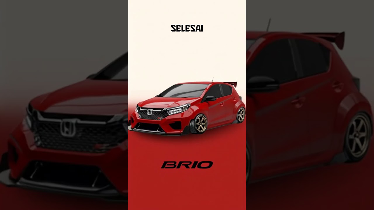 Modif honda brio rs jadi widebody. modifikasi digital 