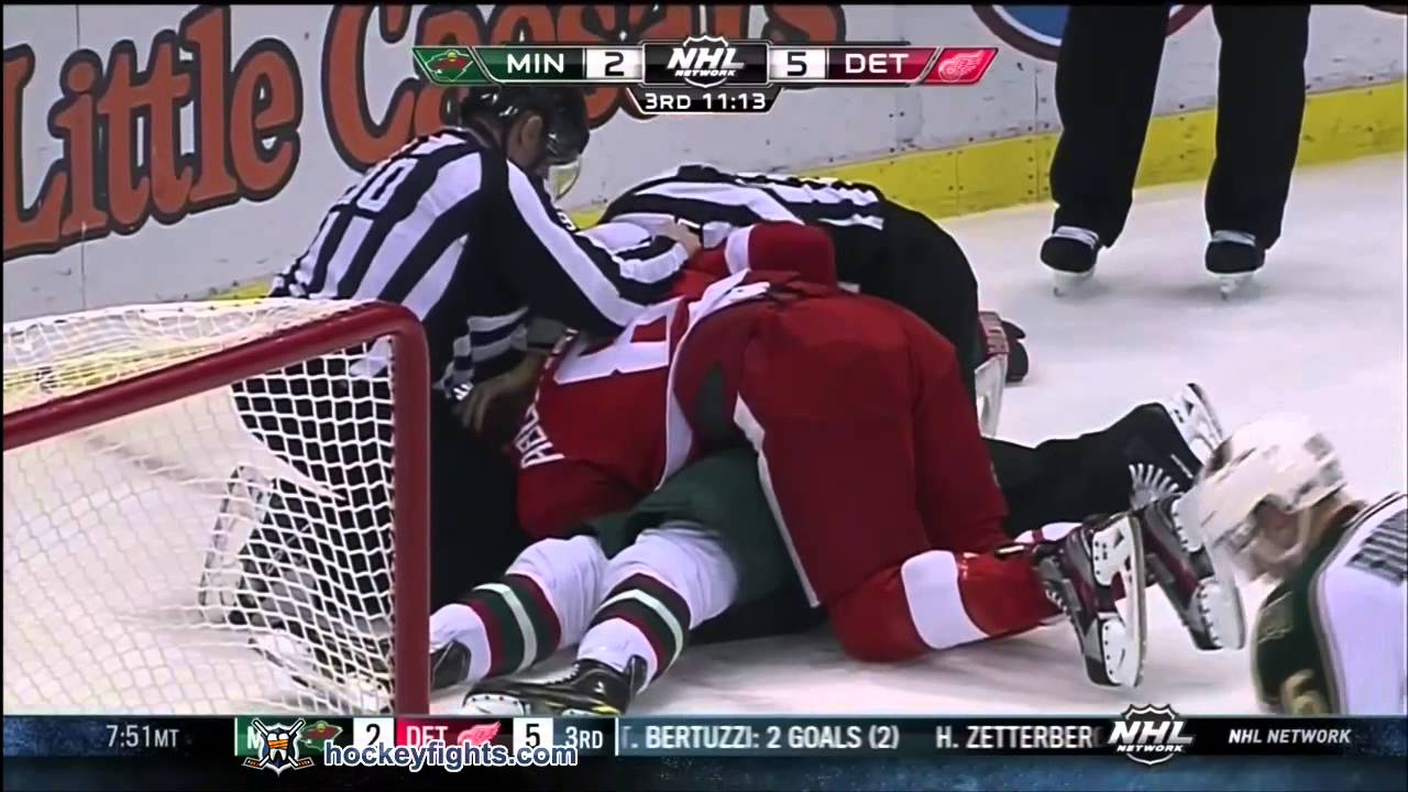 Justin Falk vs Justin Abdelkader Jan 25, 2013