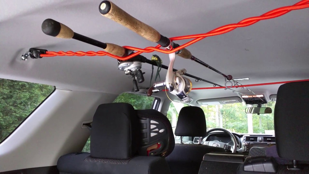 DIY Car Fishing Rod Rack for $9