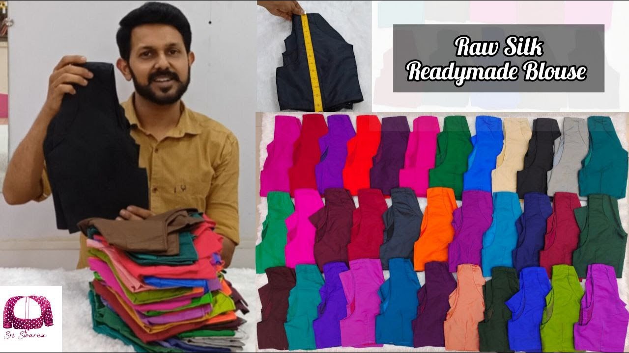 Most Demanded Raw Silk Readymade Blouses Re-Stocked || Non Paded, Front Hooks, Plenty of Colours ||