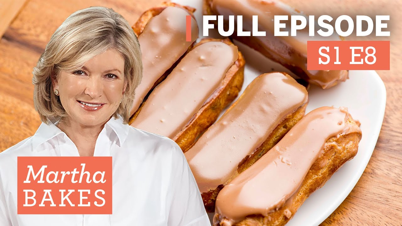 Martha Stewart Makes Puff Pastry 3 Ways (Éclair, Creme Puffs) | Martha Bakes S1E8 