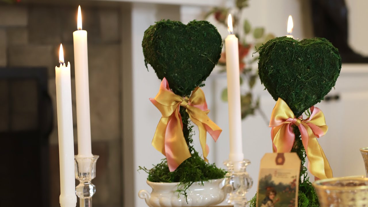 How to Make a Beautiful Moss Heart Topiary