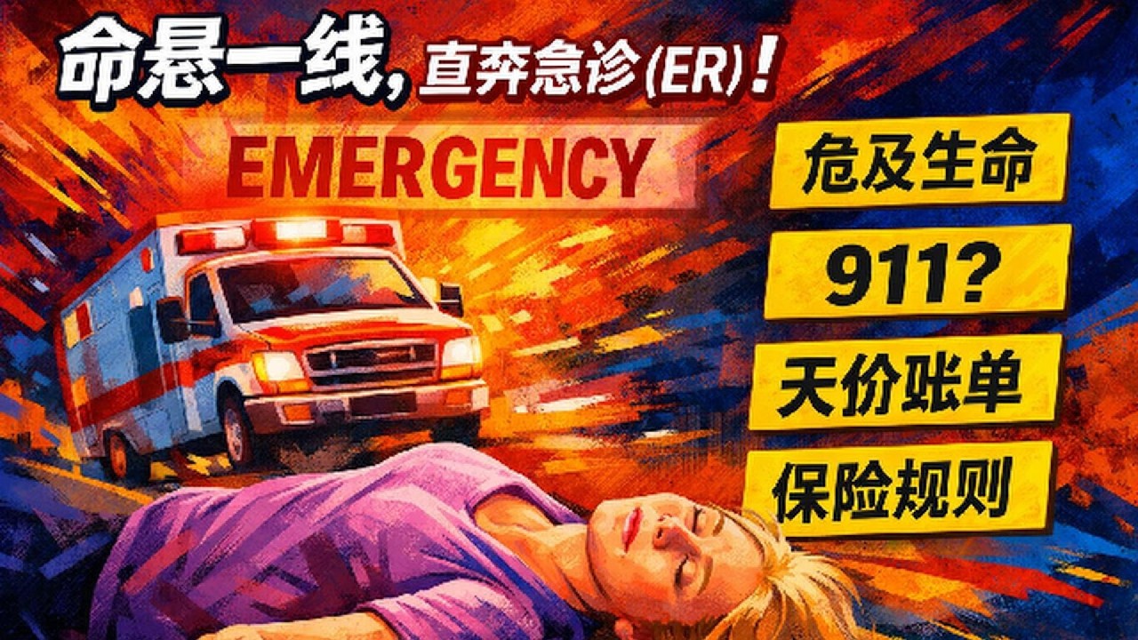 911还是自己去ER？美国急诊室就医全流程一次讲清