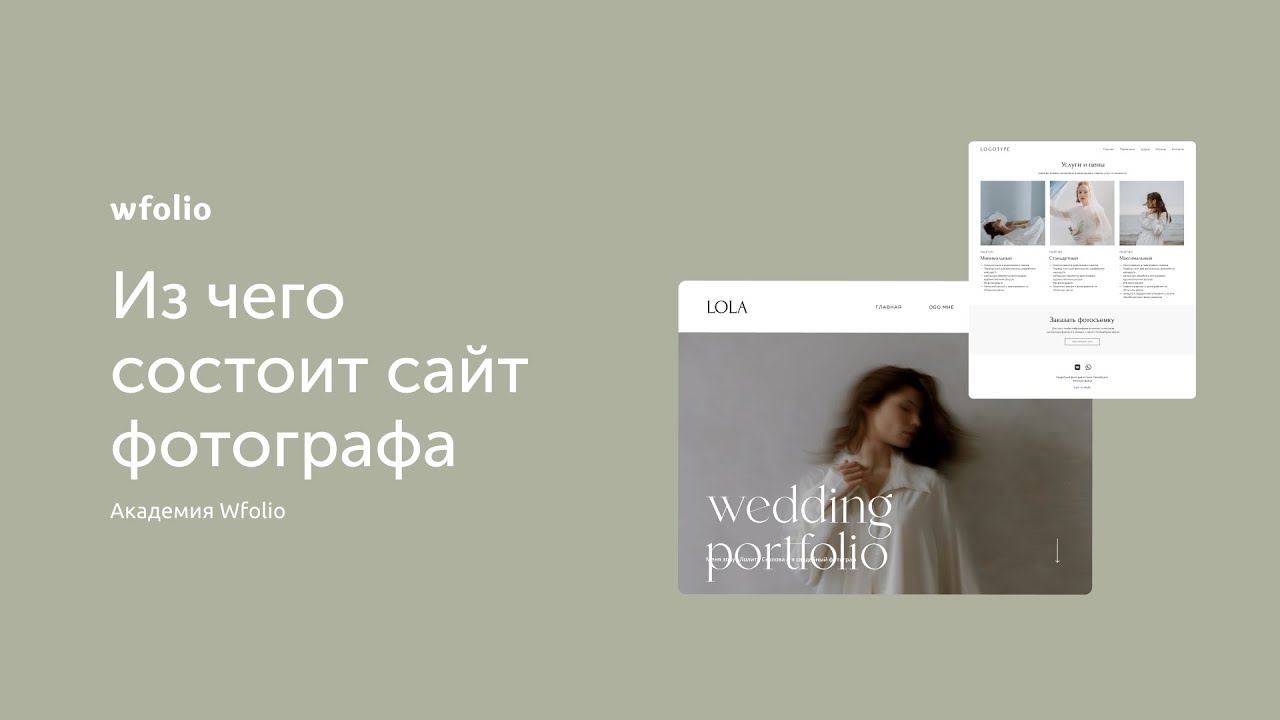 Из чего состоит сайт фотографа?