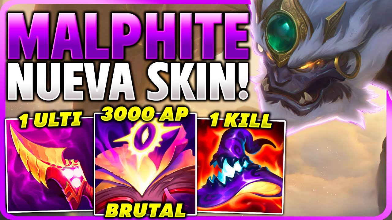 💀¡HAGO +28 KILLS FACIL con el *NUEVO MALPHITE GUARDIAN LUNAR* y su BUILD DEL ONE SHOT INFINITO!