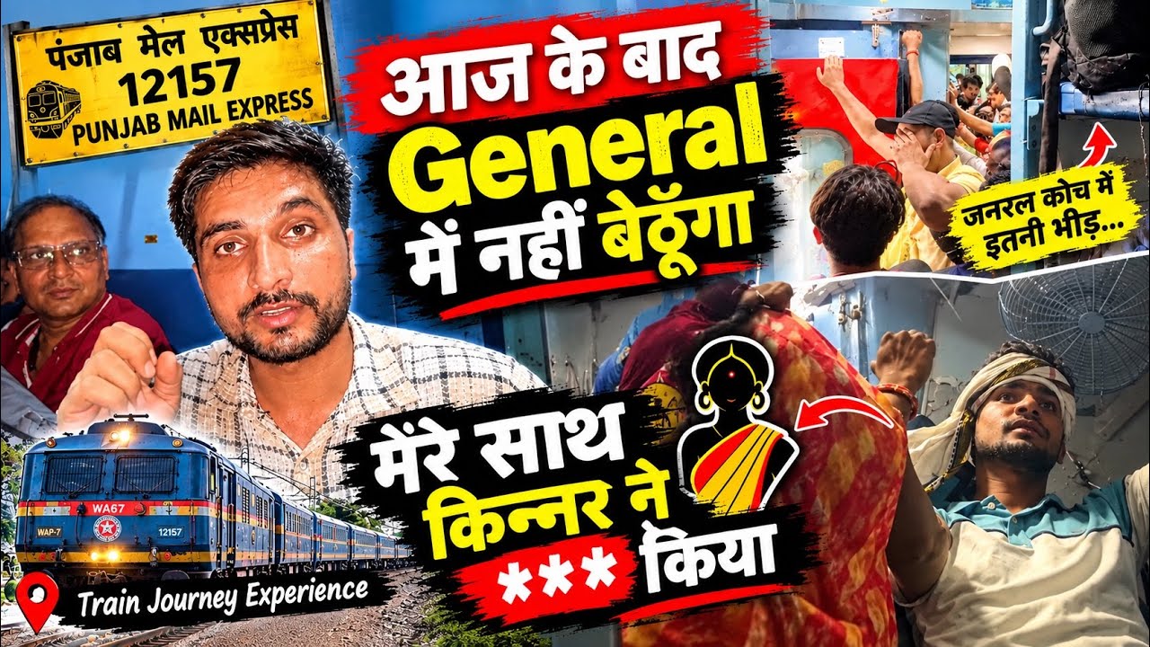 आज के बाद General Coach में नहीं बैठूँगा! 😨 Punjab Mail में इतना बुरा हाल 