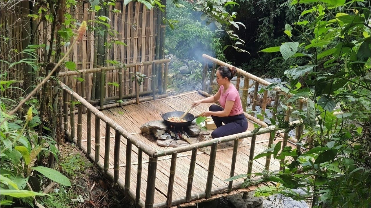 Cómo construir una casa y terraza de bambú