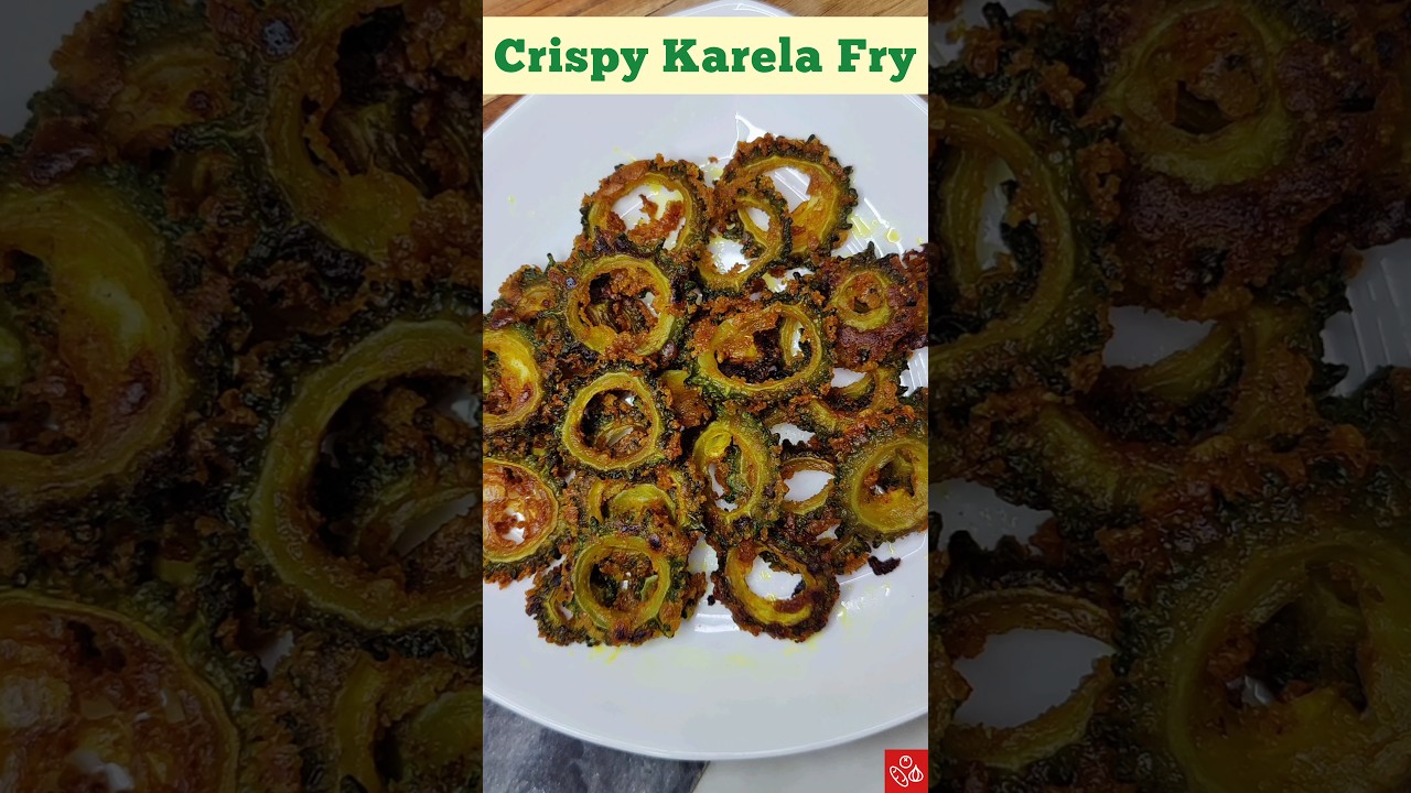 Crispy Karela Fry Recipe | Bitter Gourd Fry #shorts #ytshorts #karela #bittergourd