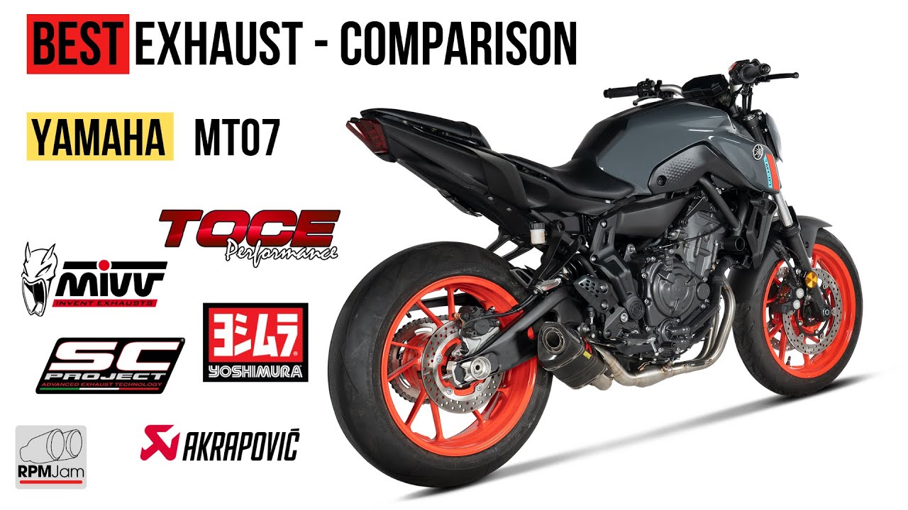 BEST Exhaust Sound - Yamaha MT07 / Akrapovic, SC-Project, Scorpion