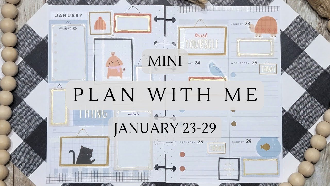 Plan With Me | The Happy Planner | Mini Dashboard | January 23-29