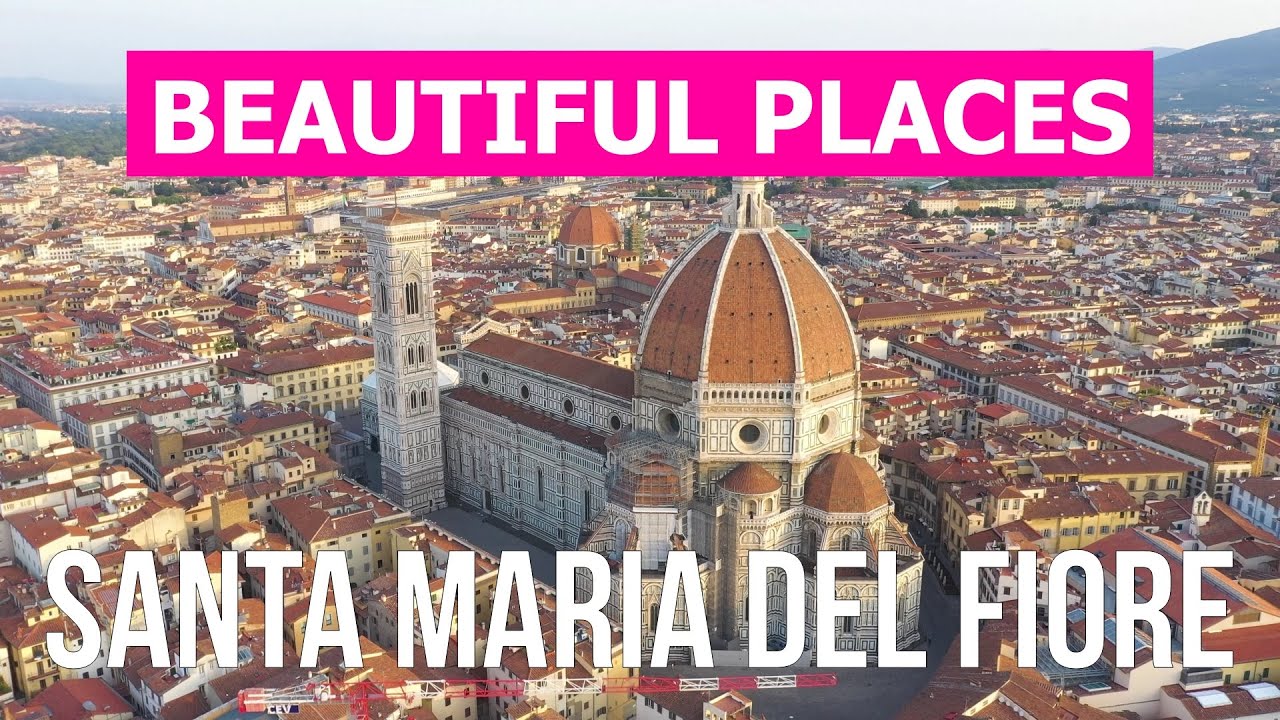 Santa Maria del Fiore from drone | 4k video | Italie, Florence from above