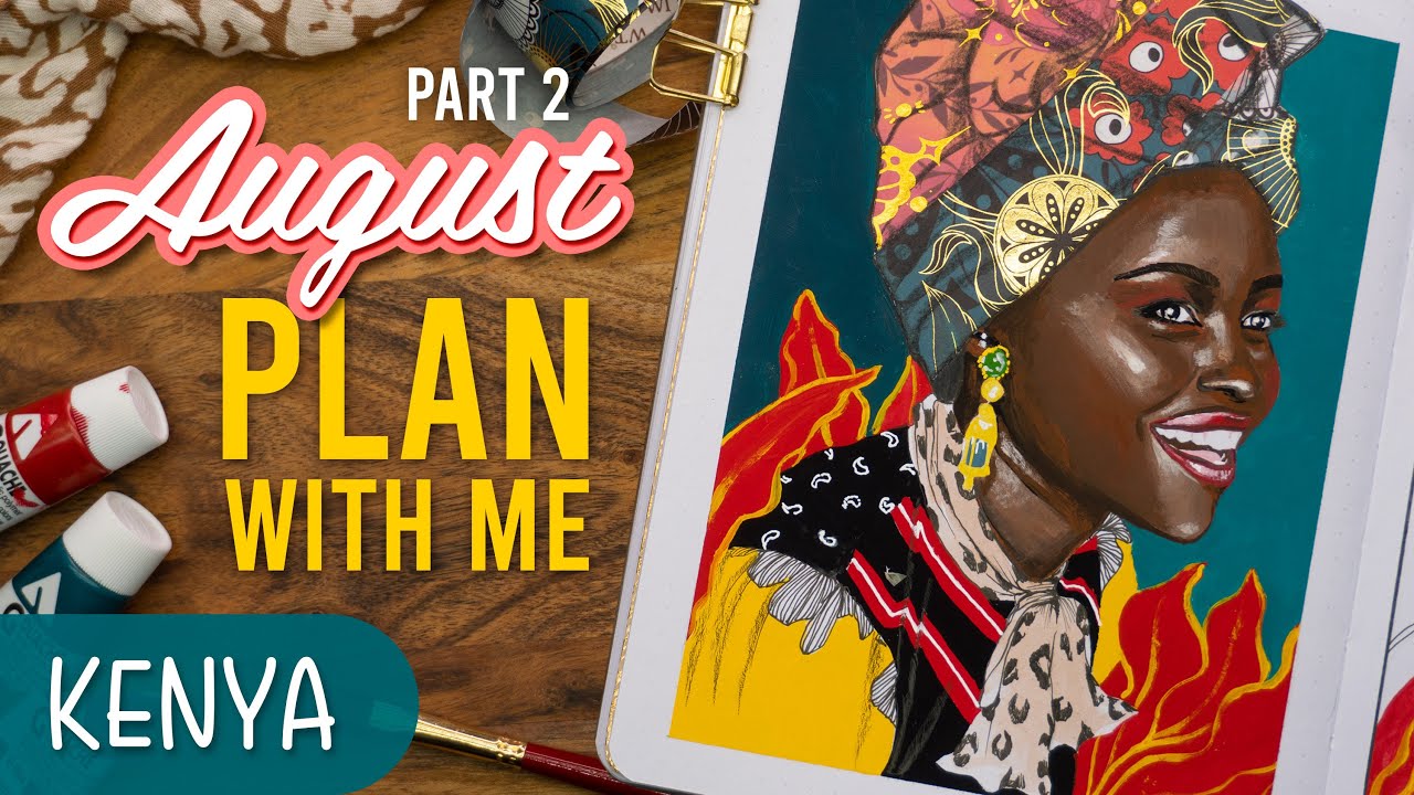 AUGUST Bullet Journal Setup 2022 PLAN WITH ME 🌍 Kenya Part 2 🇰🇪