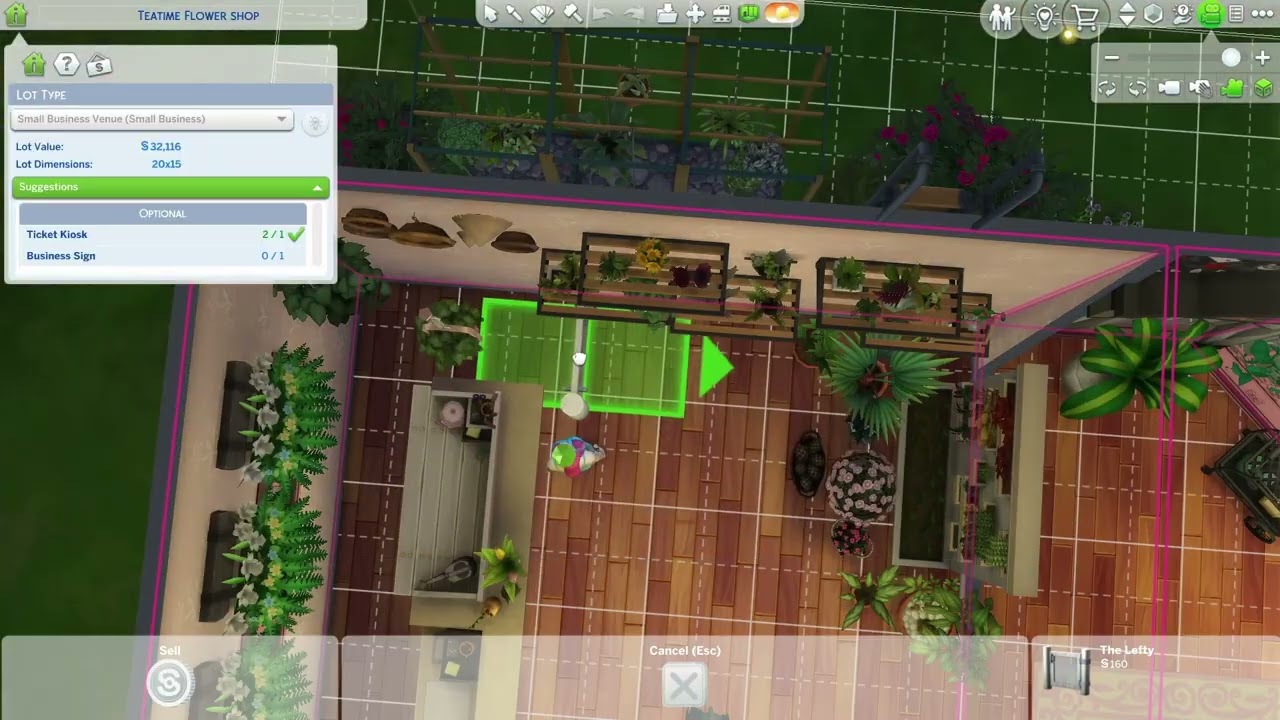 Sims4-Teatime Flower Shop test play 1