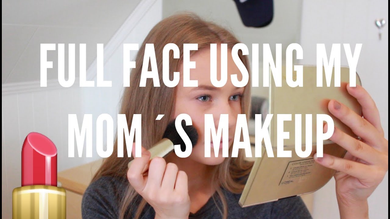 Full face using my mom´s makeup challenge