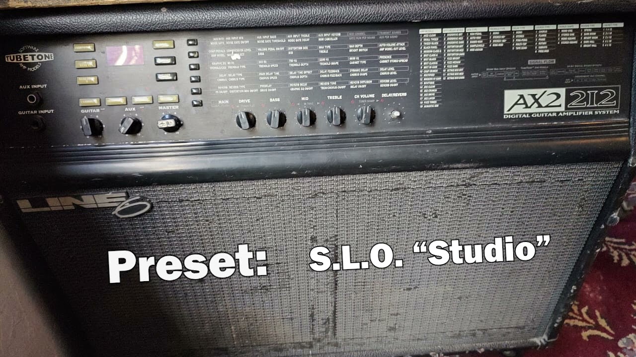 Line6 AX2 212 amp presets Demo