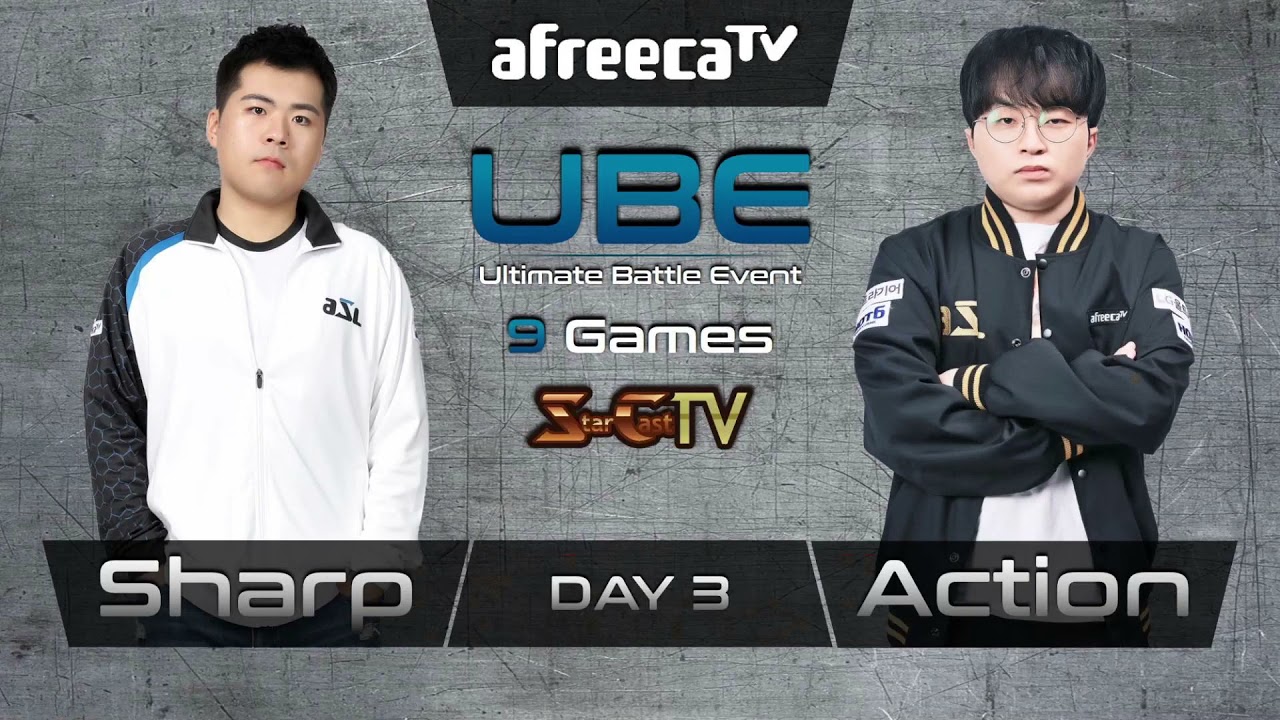 [ENG] Ultimate Battle Sharp vs Action (TvZ) - Starcraft Remastered (StarCastTV English) UBE-3