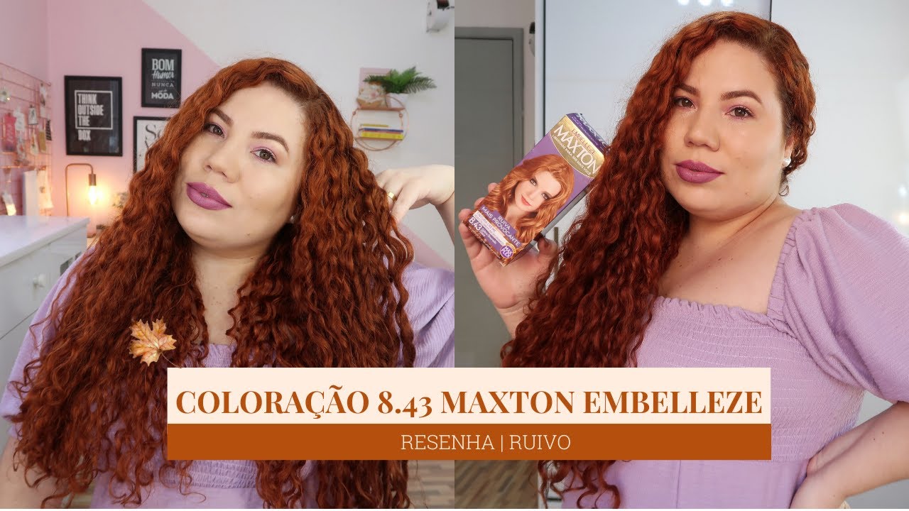 COLORAÇÃO MAXTON 8.43 LOIRO CLARO ACOBREADO DOURADO EMBELLEZE | ERIKA CIBELLE