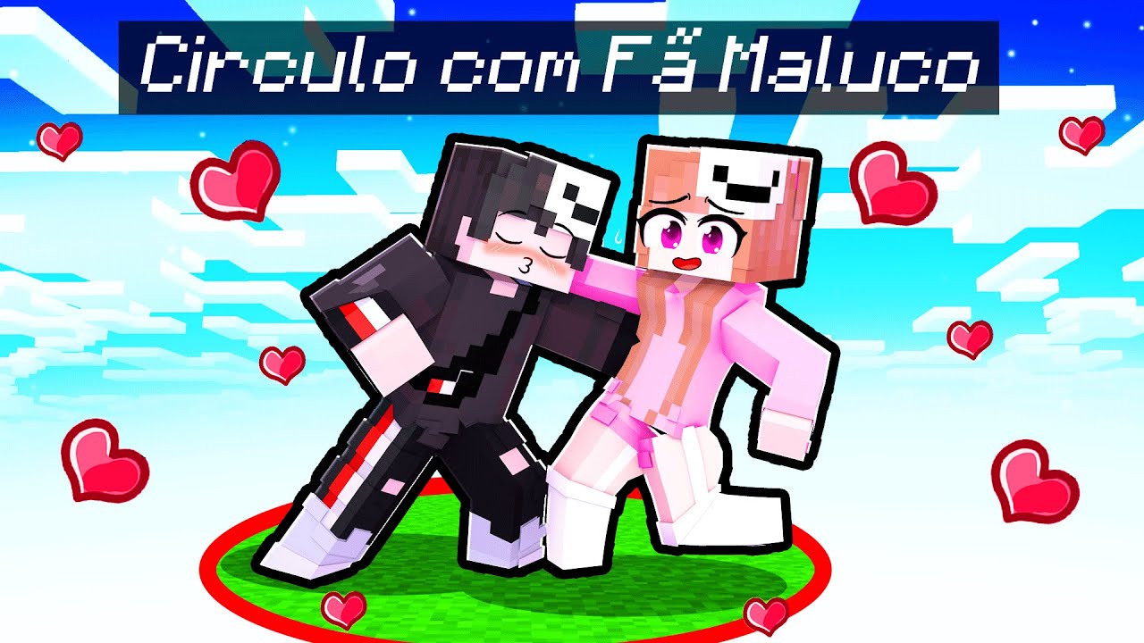 PRESA em UM CIRCULO com o FÃ MALUCO no MINECRAFT!