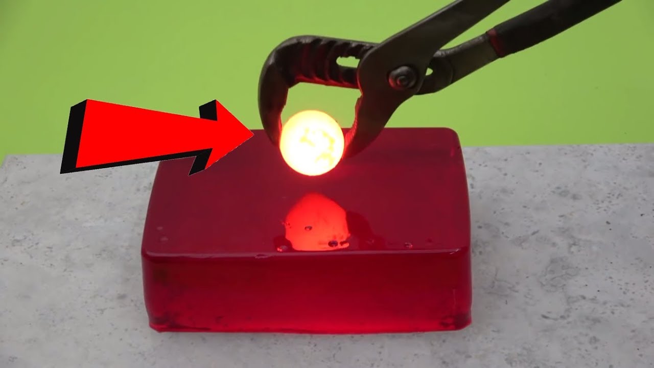 Experiment 1000 Degree Metal Ball Vs Jelly Cool Experiment 2019