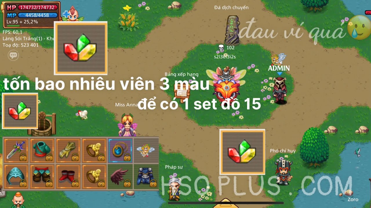 HSO PLUS| mình đã lên 95 và bóc tem sét đồ mới, cái giá cho set đồ mcs và +15 là bao nhiêu??