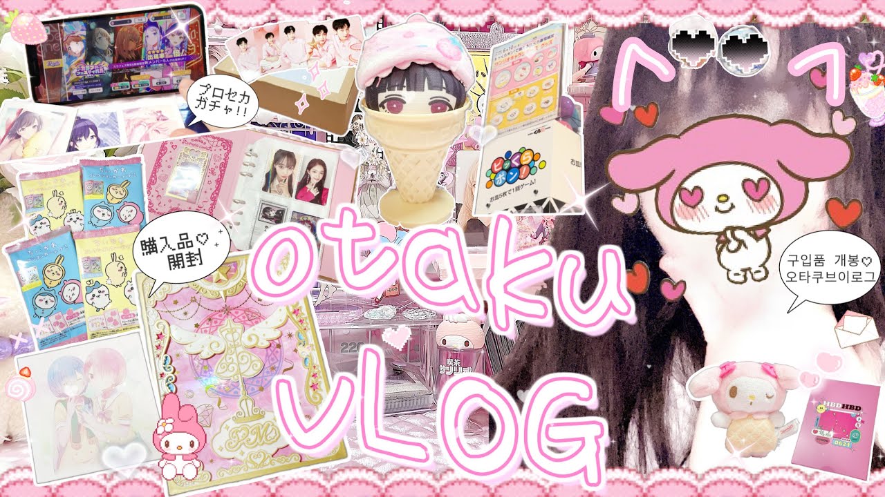 【オタ活VLOG】可愛いnewバインダー🖤アニメやサンリオkpopグッズを集める♡ᵎ 오타쿠브이로그 덕질브이로그