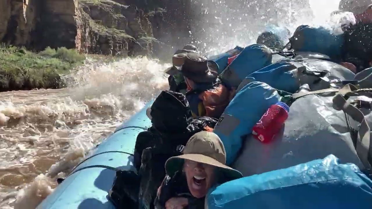 Lava Falls Rapid during 2023 Experimental High Flow at 40k cfs - 4/28/23 Grand Canyon National Park