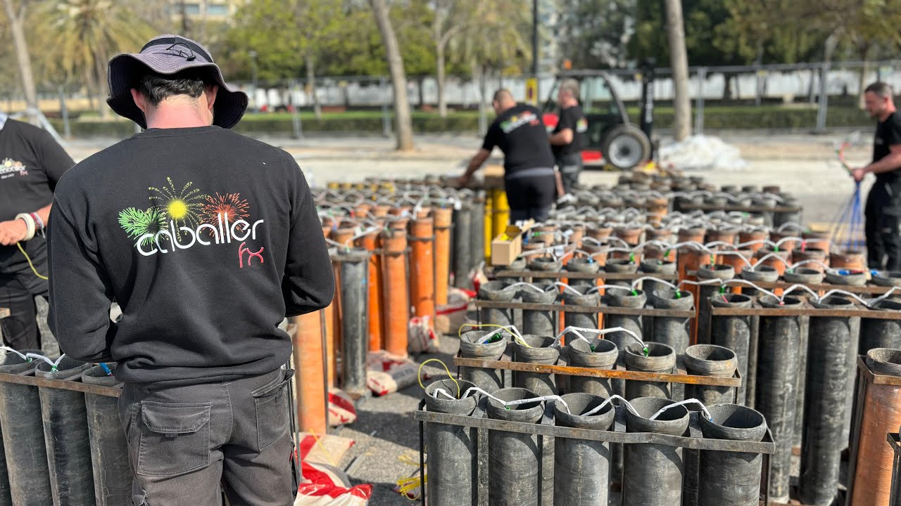 Pirotecnia Caballer FX - Montaje Nit del Foc Fallas 2024 Valencia