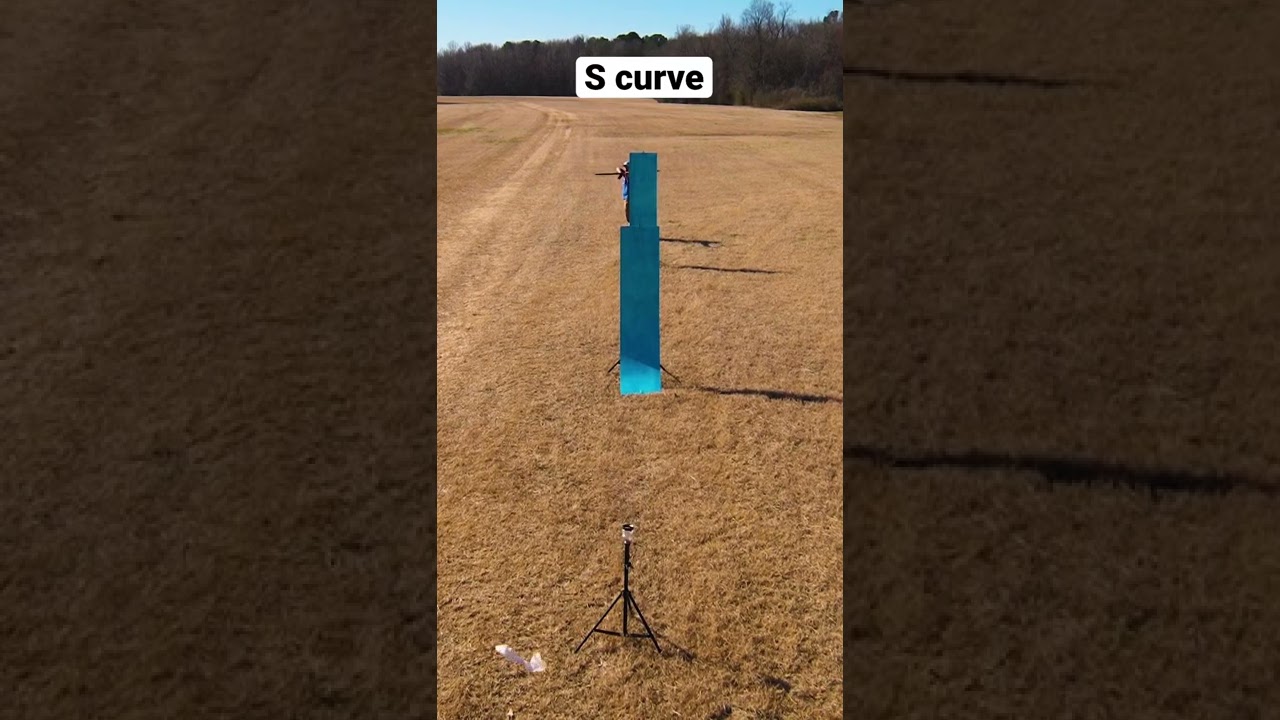 Curving an arrow around two objects #shorts #sports #outdoors