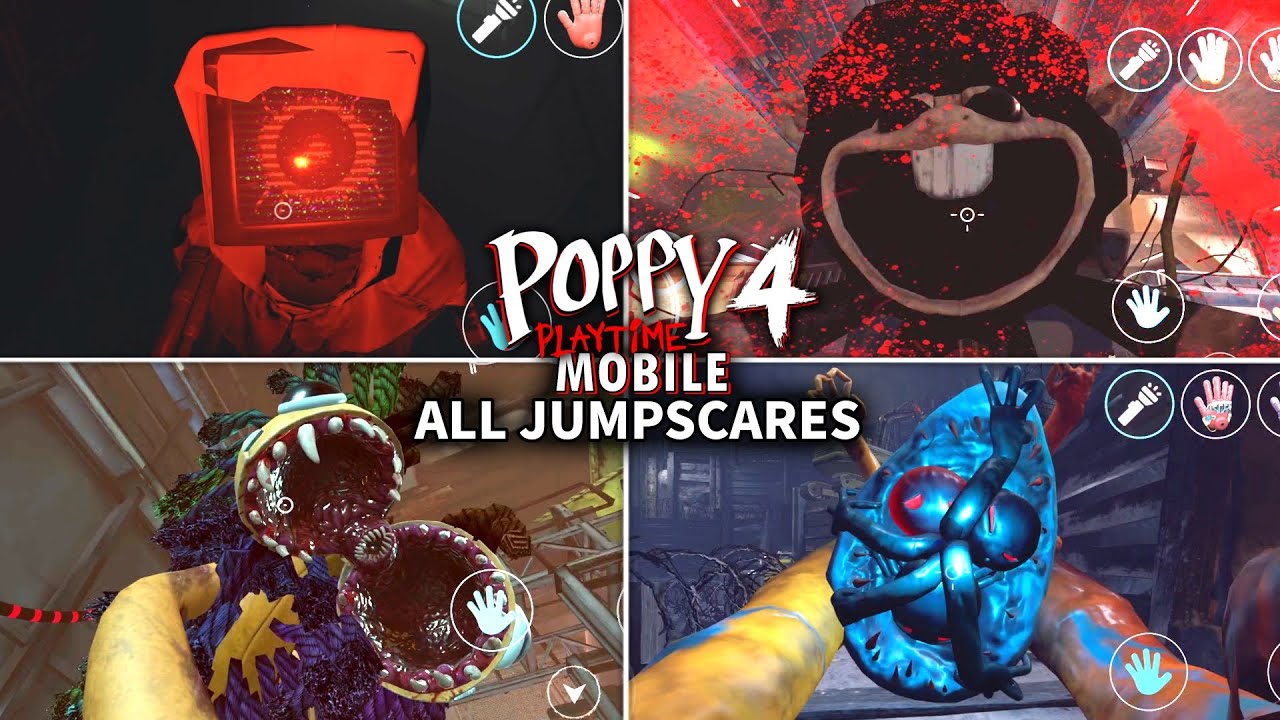 Poppy Playtime Chapter 4 Mobile - All Bosses Jumpscares