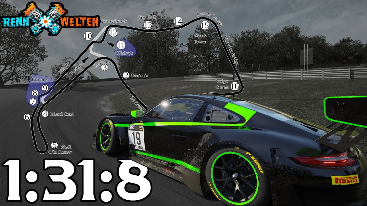 OULTON Park Porsche GT3R 1:31:8 + Setup | Britisch GT DLC | #beAcc #Rennwelten #simracing