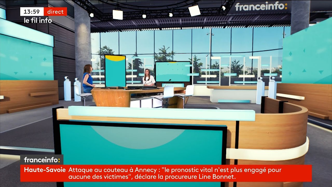 Franceinfo: Virtual set highlights - 10.6.2023
