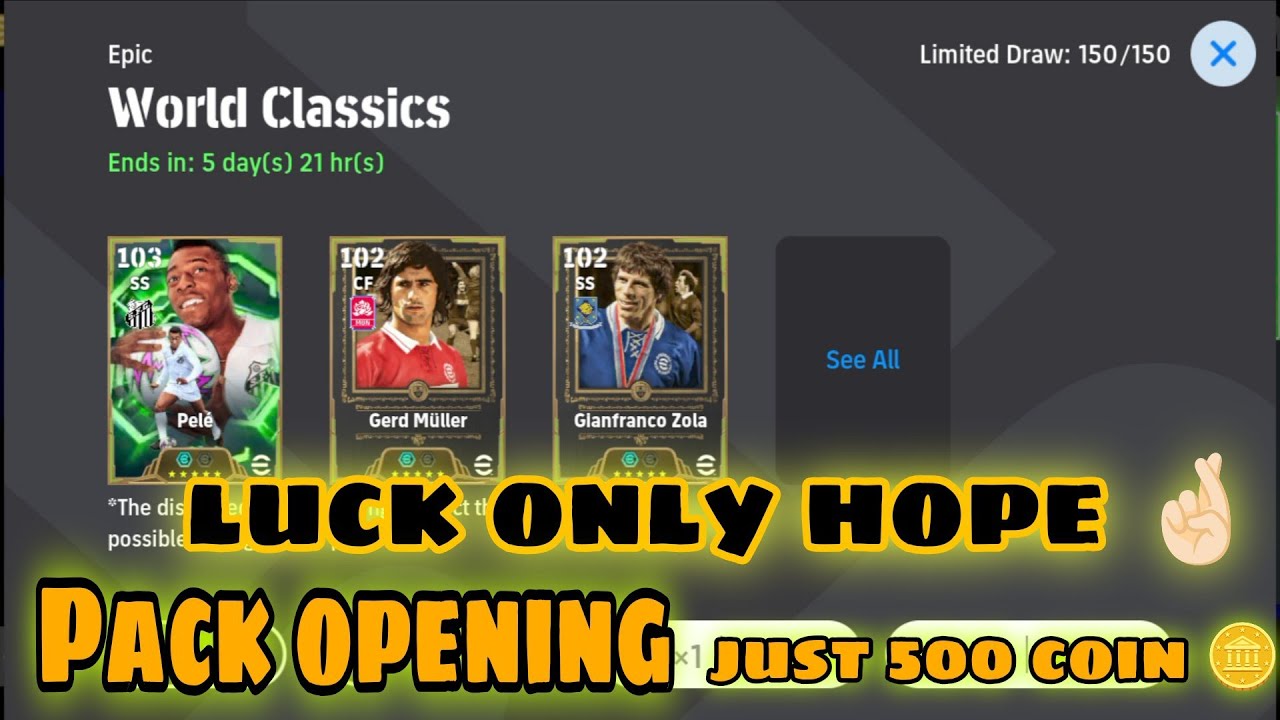 Just 500 coin 🪙 get the player 🤞🏻💥 | New world classic Efootball Pack opening |#pes #efootball .