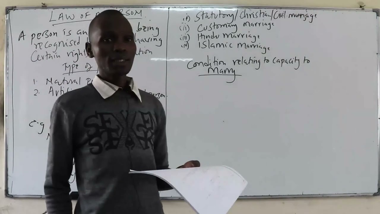 LAW & GOV { Law of a person }